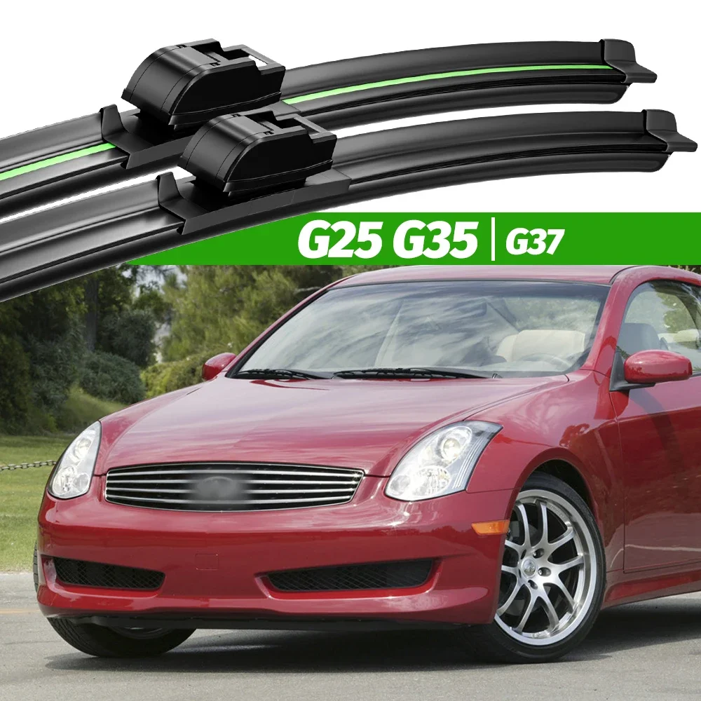 

For Infiniti G25 2010-2013 G35 2003-2008 G37 2009-2013 2pcs Front Windshield Wiper Blades Windscreen Window Accessories