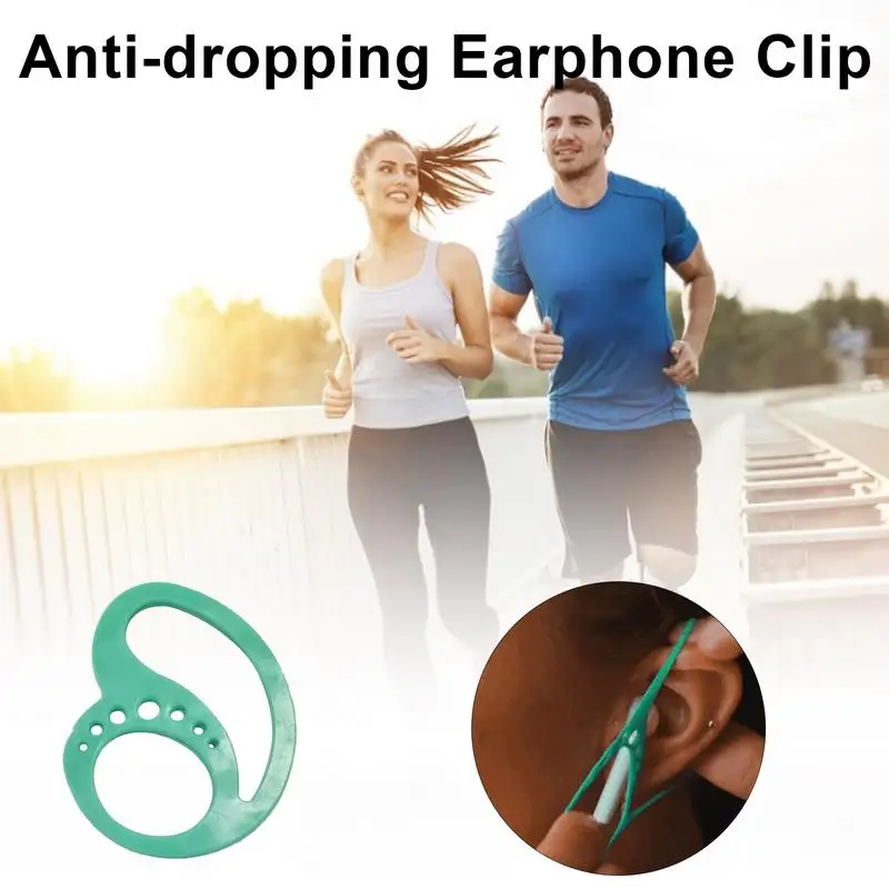 1 Pasang Pemegang Earphone Nirkabel Silikon Earbud Silikon Antihilang Kait Telinga Tempat Headphone untuk Olahraga Lari