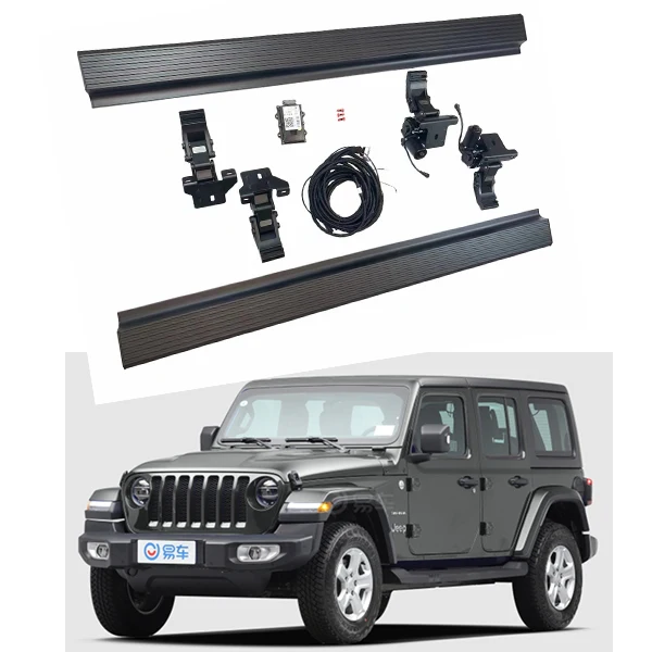 

JEEP Wrangler 4 Door SAHARA Newest Model Electric Side Steps Running Board Carton Packaging Aluminum Alloy Auto Car Step 2 Sets