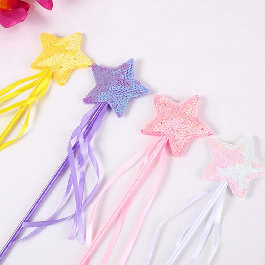 

3pcs Star-Shaped For Girls Kids Party Props Stage Cosplay Ornaments Kids Stage Prop Fairy Wand Gift Wand