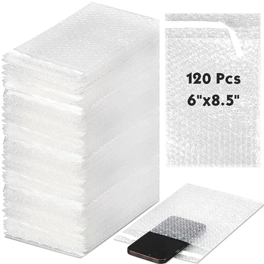 

10 Pcs Bubble Cushion Wrap Bags Bulk, Double Wall Bubble Cushion Wrap Pouches, Clear Protective Bags Thickeng Shockproof for Sh