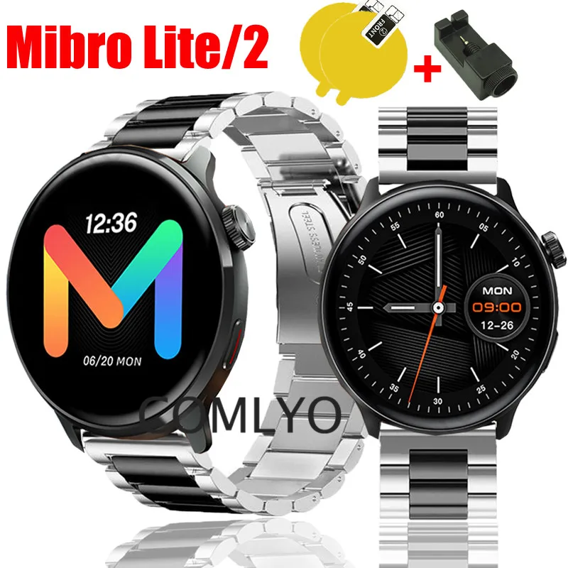 

Для Mibro Watch lite 2 металлический браслет из нержавеющей стали регулируемый браслет роскошный ремешок для мужчин и женщин