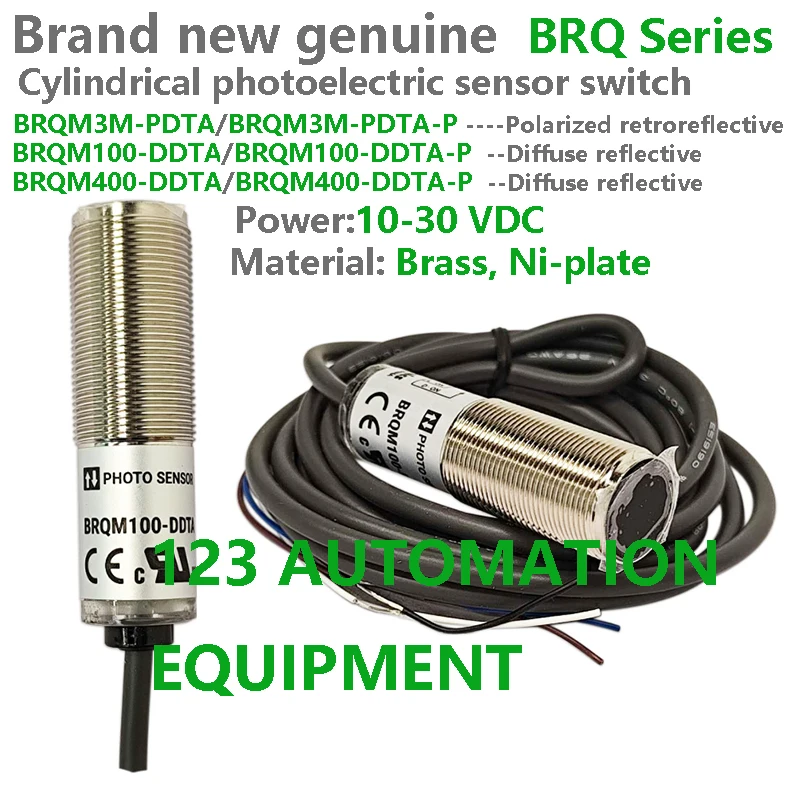 Authentic New Autonics BRQM3M-PDTA PDTA-P BRQM100-DDTA DDTA-P BRQM400-DDTA DDTA-P Cylindrical Photoelectric Sensor Switch Type