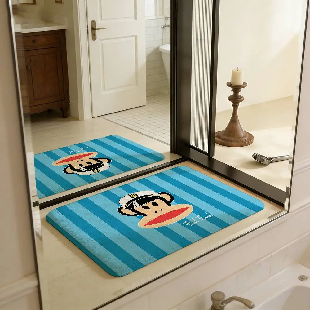 L-Luxurious P-Paul Frank Bath Mat Kids Room Bedroom Decoration Balcony Anti-Slip Doormat Living Room Alfombra