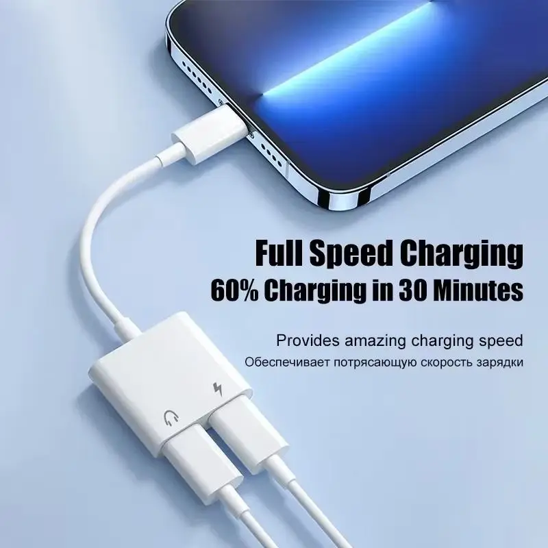 Audio Adapter For iPhone 14 13 12 11 Pro Max Aux Jack Headphone 3.5mm To Headphone Jack Charger Splitter Converter Accessories image 3