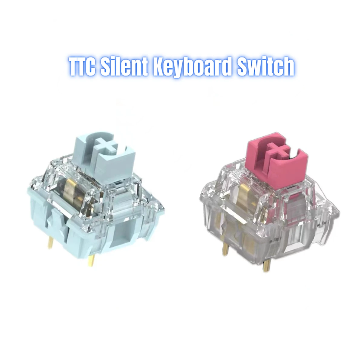 

TTC Silent Bluish/Red White Switch 3 Pin Tactile Silent For Mechanical Keyboard Mute 42g Dual Gold Plated Spring Customize DIY