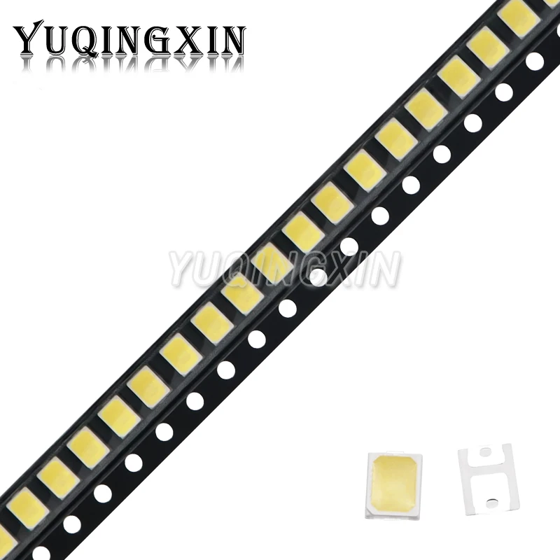 100pcs 0.2W 2835 LED Lamp Bead 20-25lm White 6500K / Warm White 3000K SMD Beads Chip Diode 3.0-3.6V