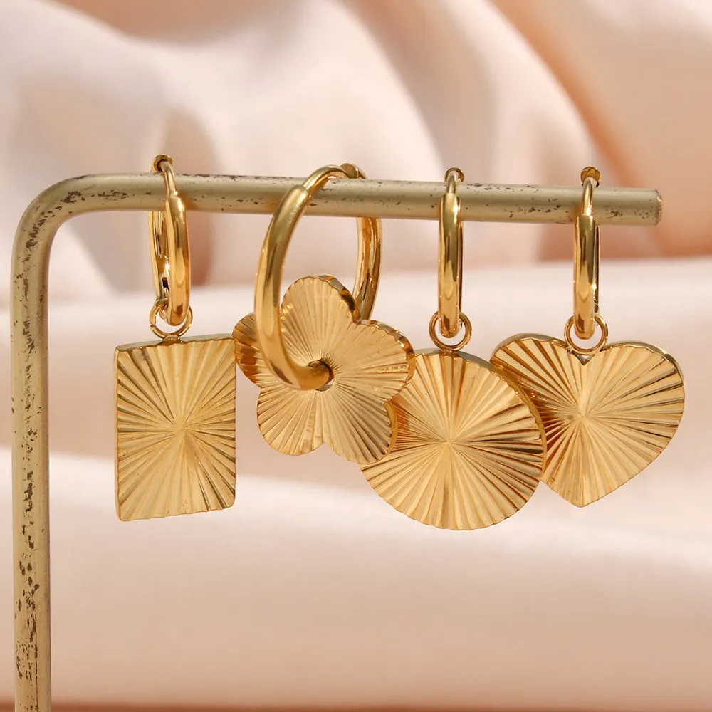 Women's 18K Gold Plated Waterproof Necklace Earring Set