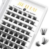 Cluster Lashes 72PCS Individual Lashes Clusters Eyelash Extensions False Eyelashes DIY Wispy Fluffy Lash Extension Kit Reusable