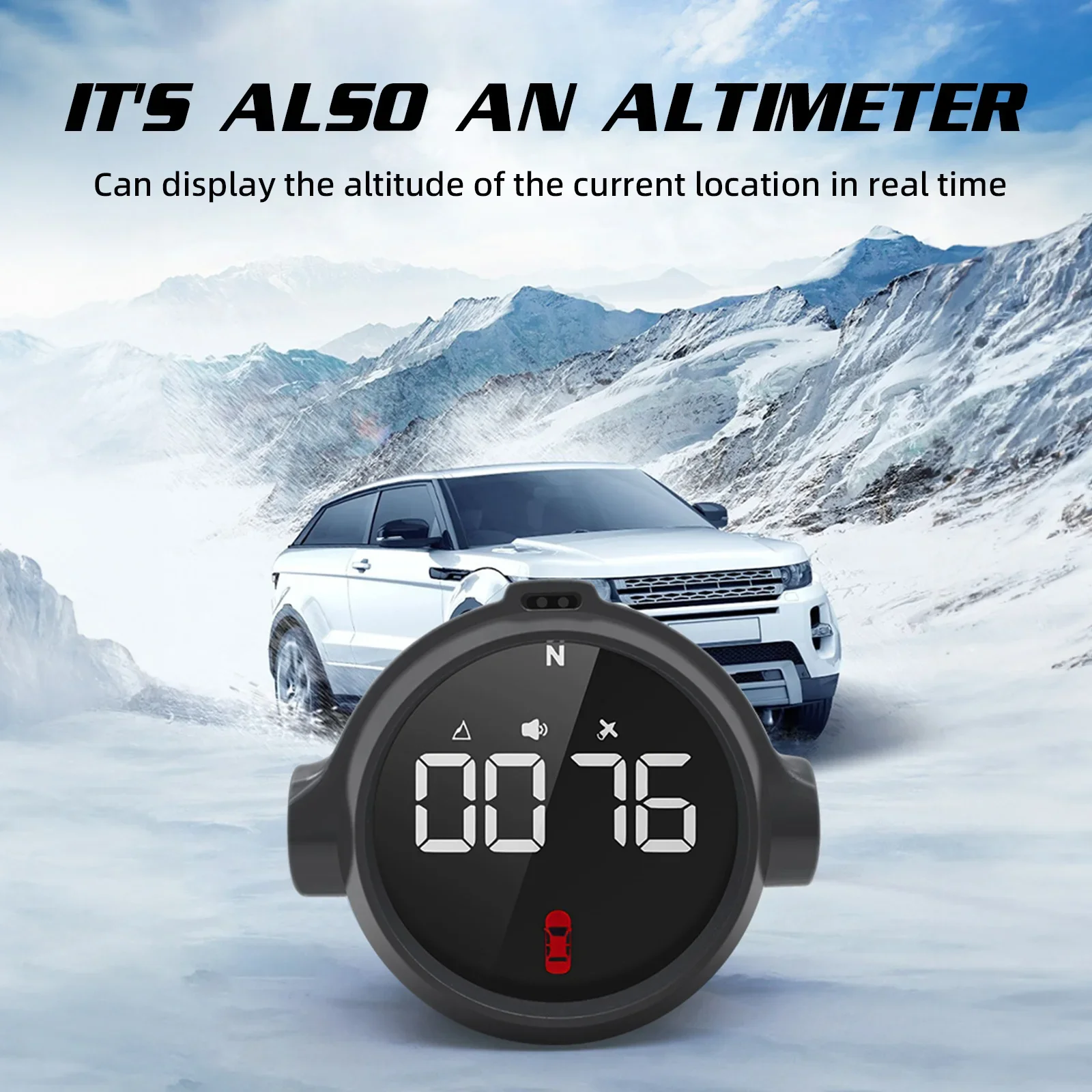 

GPS HUD Gauge Speed Display Overspeed Warning Gesture Recognition Clock Altitude Ambient Light Head Up Display for All Cars