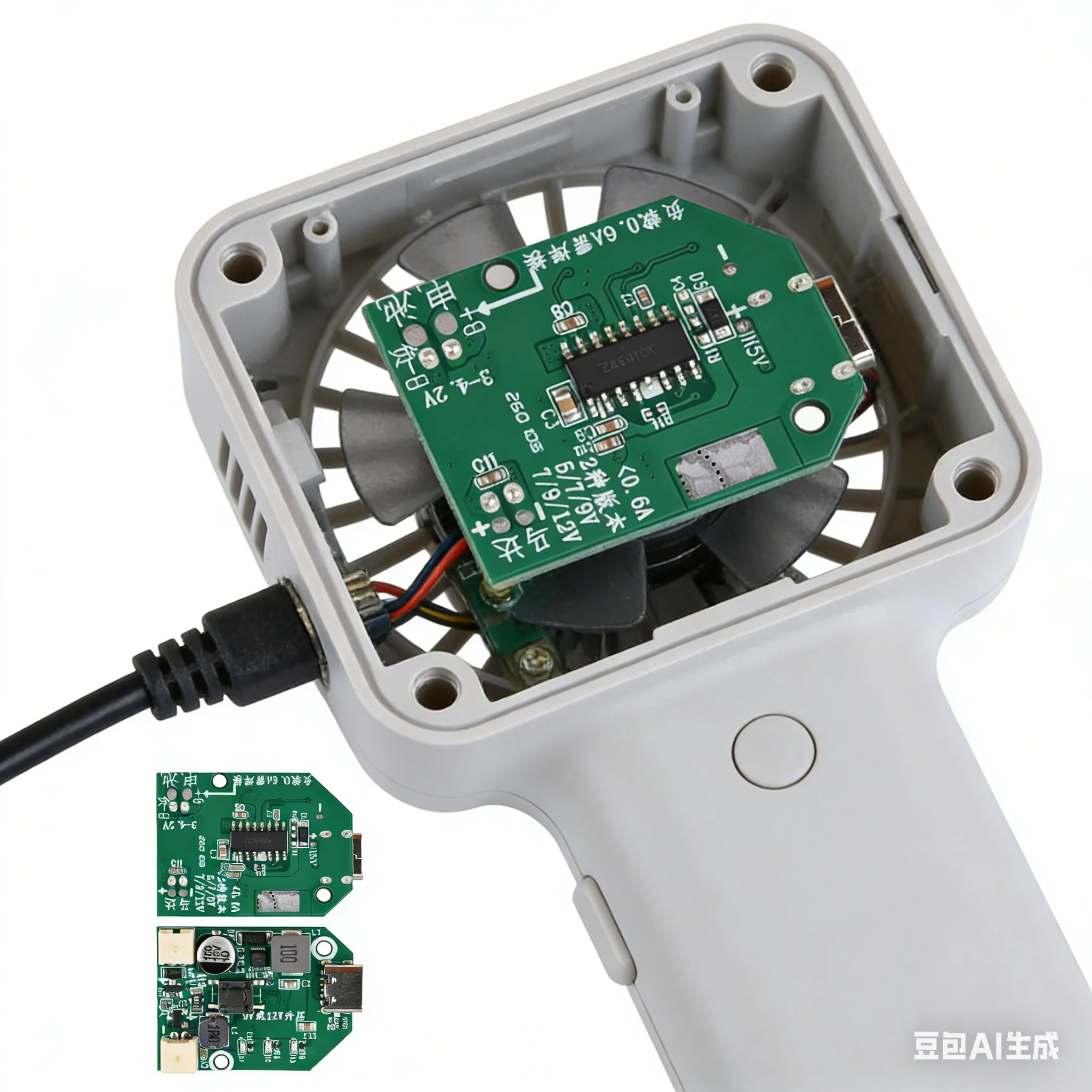 Electric Fan Circuit Universal Control Board 5V 2A to 9V/12V 3 Speed Adjustable Type-C Fast Charge PWM Boost Module Motherboard