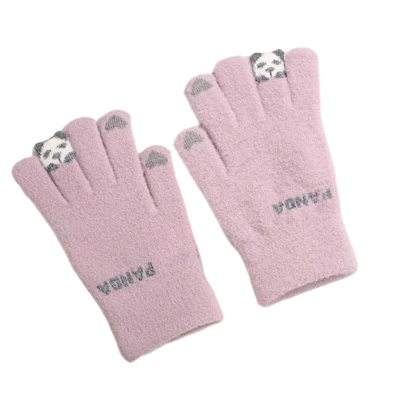 652F Winter Knitted Gloves Fashionable Design Warm Comfortable Elastic Short Gloves Handwear for Daily Wear Gifting Essential