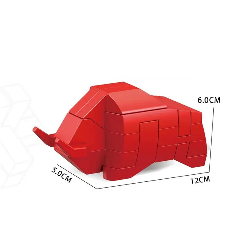 สัตว์สร้างสรรค์ Cube สมอง Teaser ปัญญาประกอบของเล่นสําหรับของขวัญเด็ก 3D ปริศนาเกม Kong Ming Luban ล็อคกิจกรรมของเล่น