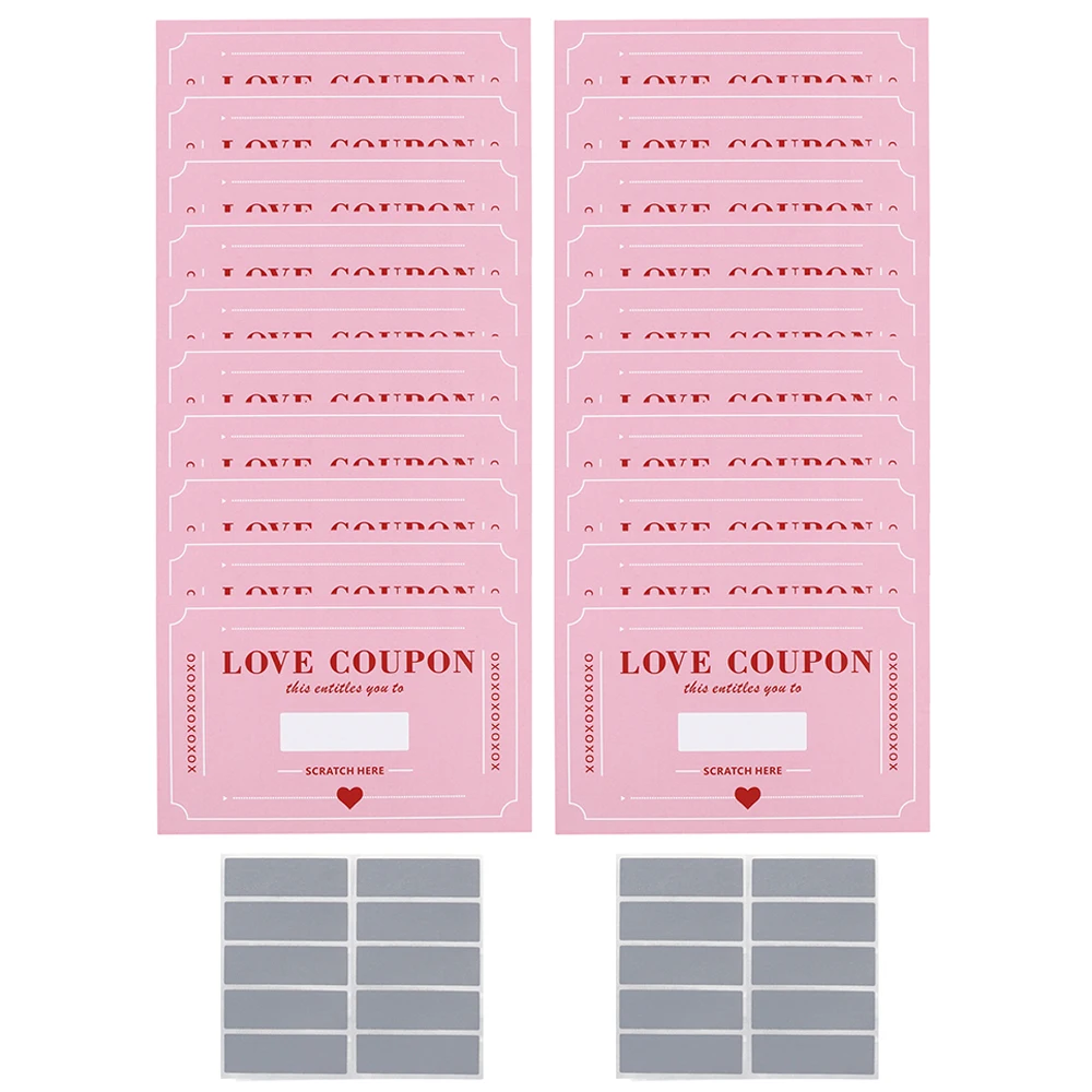10 stks/20 stks Scratch-Off Liefde Coupons Paar Scratch Off Kaarten Valentijnsdag Huwelijksverjaardag Creatieve Geschenken