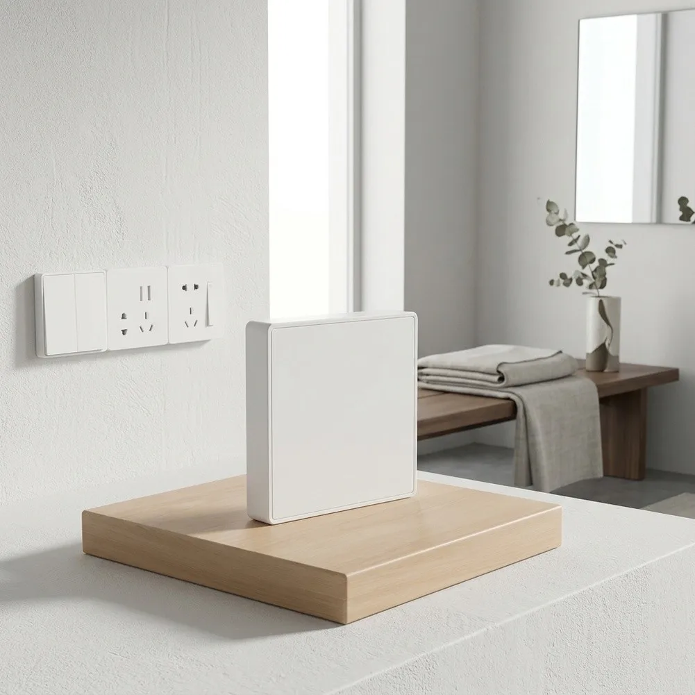 12pcs Blank Panel Cover for 86mm Sockets White ABS 86x86mm Concealed Mounting Decorative Wall Cover for Unused Telephone Holes