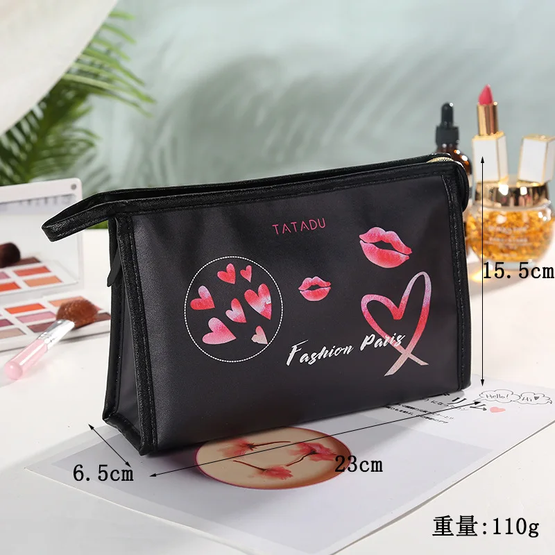 2024 New Striped Cosmetic Bag Travel Portable Makeup Bag Capacity Toiletry Bag for Women