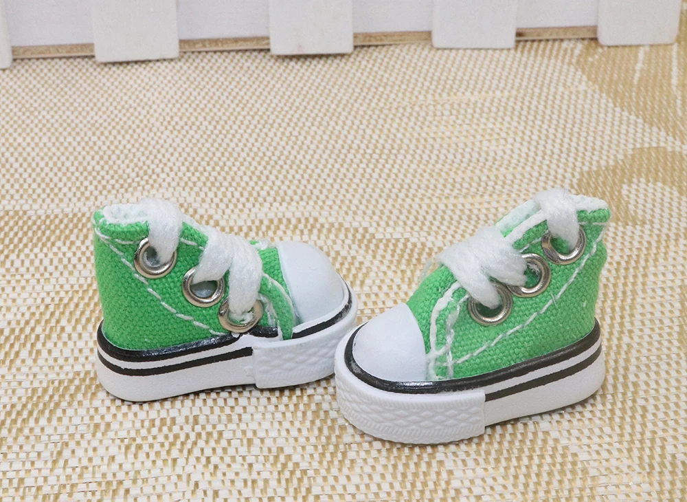 Puppenschuhe 3,5 cm * 2 cm * 3 cm für Bryc-Puppen Mini flache Canvas-Turnschuhe für 1/8 16 cm 6 Zoll BJD Finger-Tanzschuhe Spielzeug – Detail 22