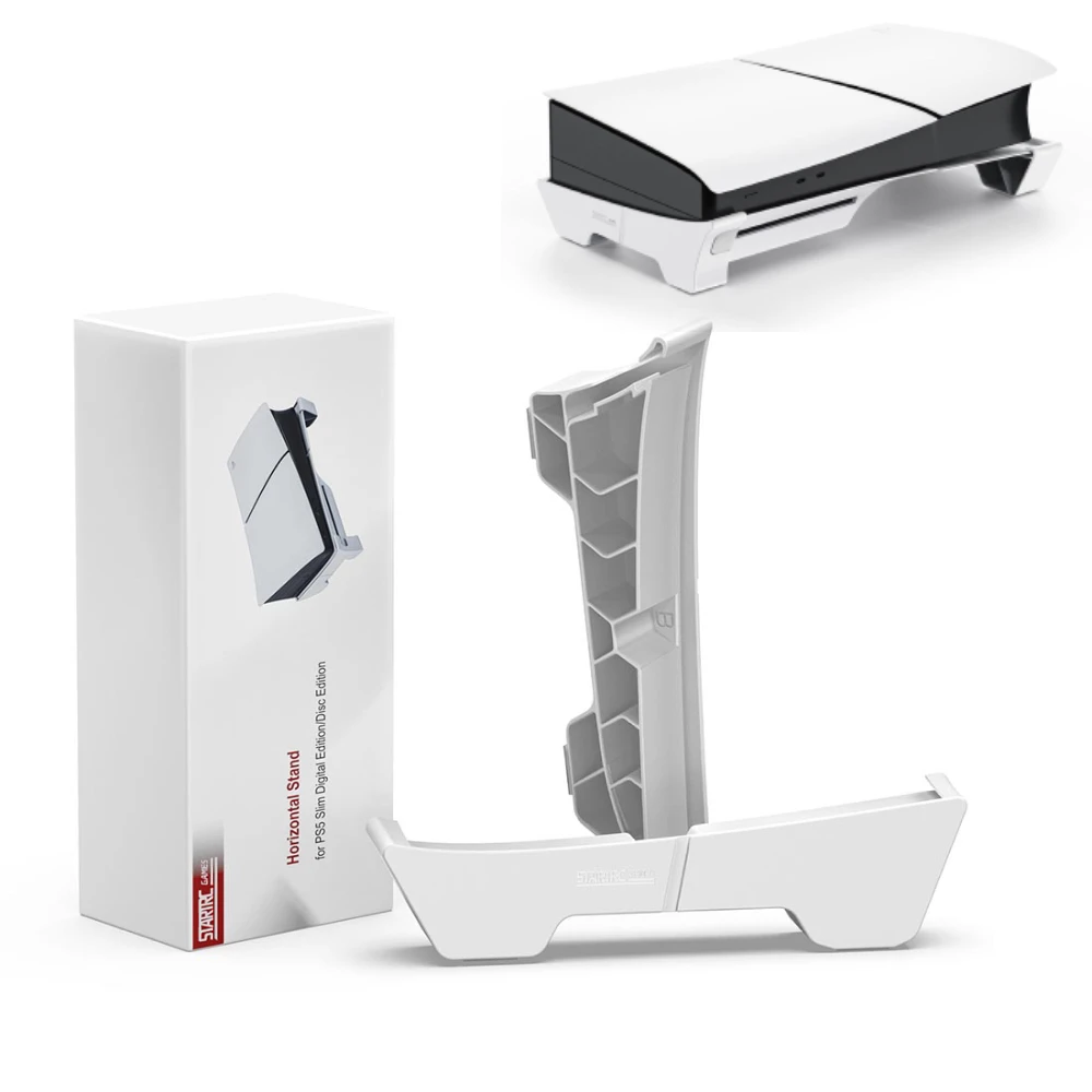 แนวนอน Cooling Stand สําหรับ PS5 SLIM Disc/คอนโซลดิจิตอลที่เพิ่มขึ้น Cooling Bracket สําหรับ PlayStation 5 SLIM เกมอุปกรณ์เสริม