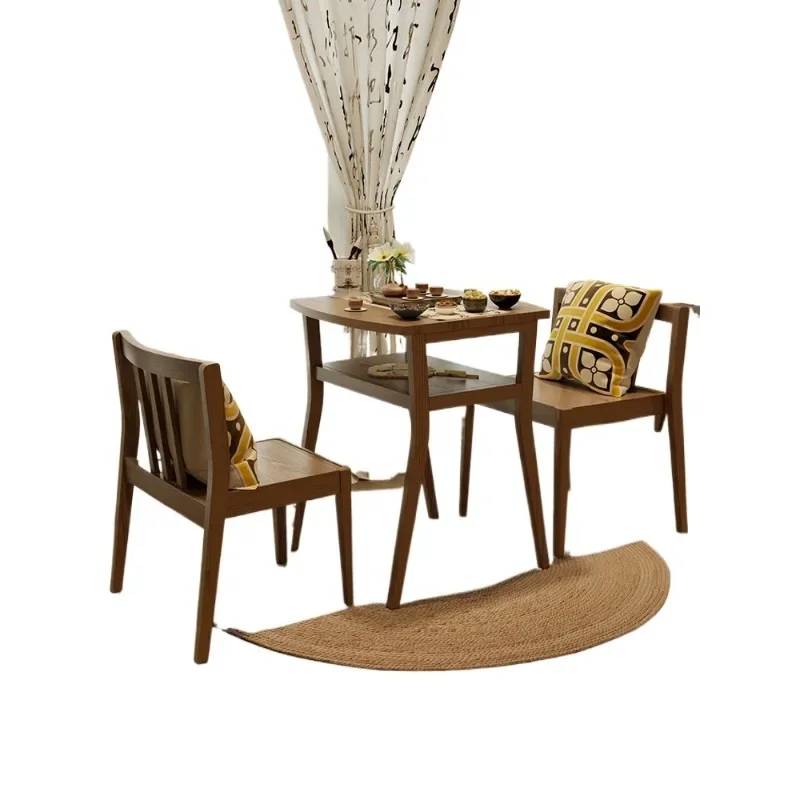 

Balcony table and chairs, small tea table combination household small apartment, one table and two chairs, casual mini