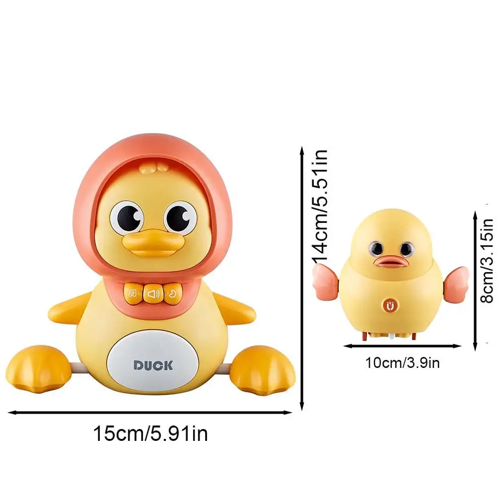 Baby kruipen wandelen speelgoed elektrische muzikale eend lopen en zwaaien swingende cartoon kip baby verjaardagscadeau
