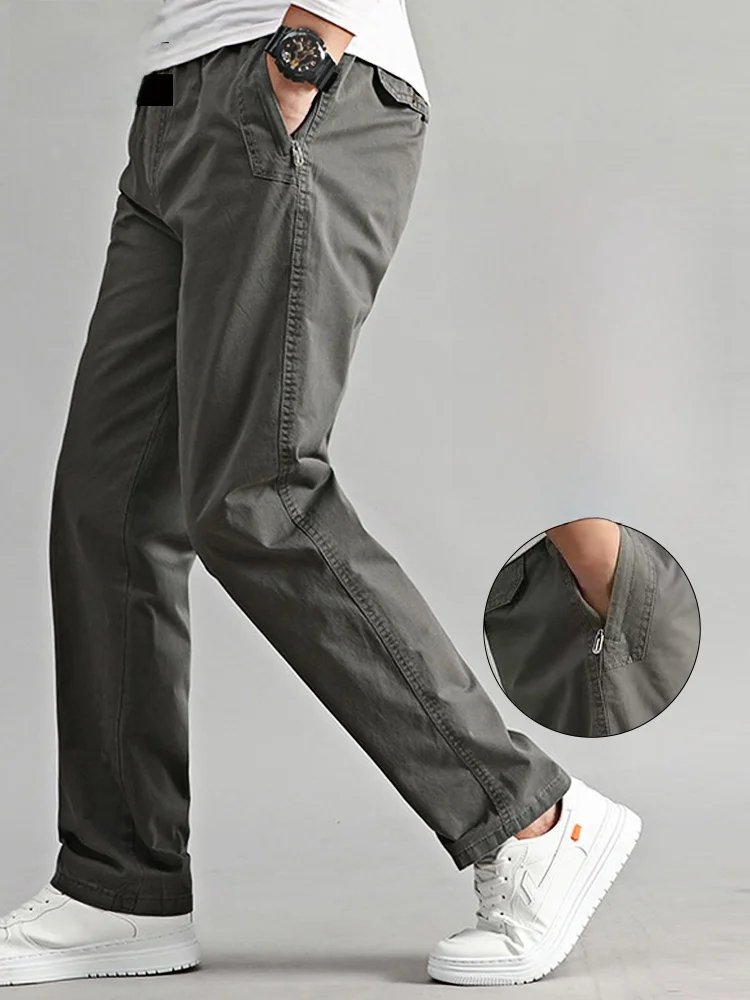 

Мужские повседневные хлопковые рабочие брюки, свободные прямые брюки, большие размеры, износостойкие, удобные, дышащие, Faion Urban Sle