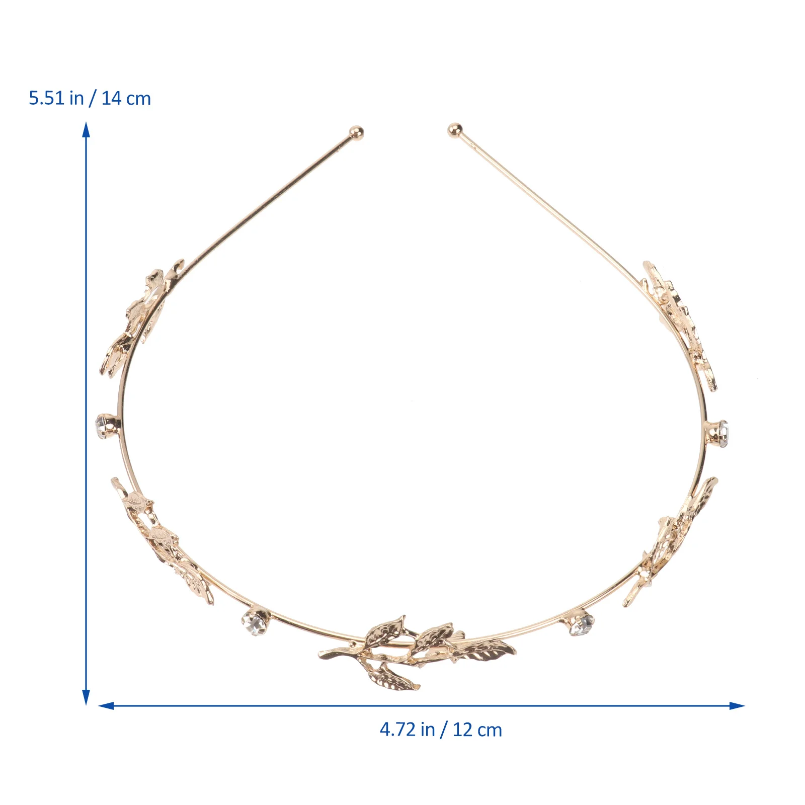 

2Pcs Rhinestone Alloy Hair Band Golden Silver Floral Girl Head Hoop Bridal Wedding Hair Accessories Party Girl Headband