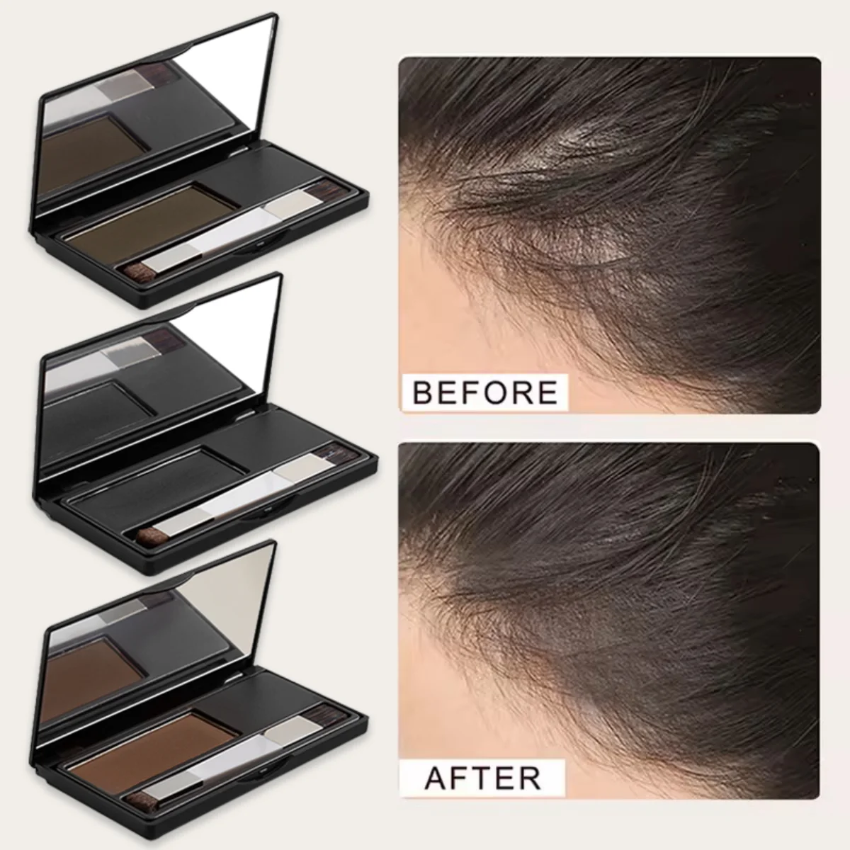 

UNIFULL Waterproof Hair Line Powder 6g Edge Control Hair Root Cover Up Repair Hair Line Shadow Makeup Unisex Instantly 3 Color