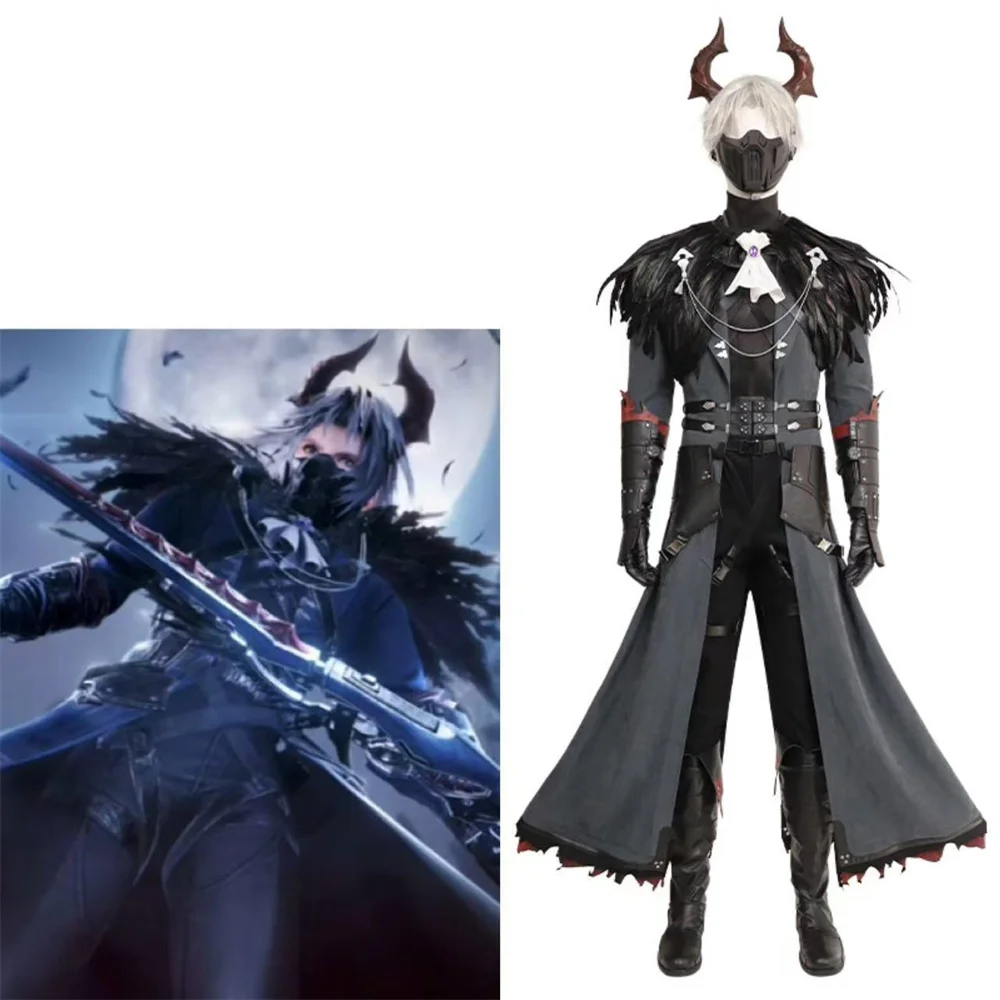 FF7 Youth Sephiroth Cosplay  Costume Men Fantasia Battle Uniform Suit Halloween Party Outfit