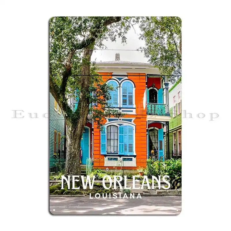 New Orleans Louisiana Metal Sign Design Wall Mural Decoration Create Decoration Tin Sign Poster