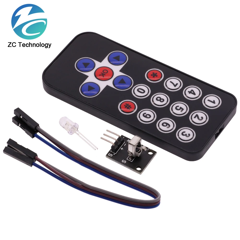 مجموعة وحدة تحكم عن بعد لاسلكية بالأشعة تحت الحمراء ، مجموعة تصنعها بنفسك ، اردوينو التوت ، HX1838 ، 1 5 10 Pi لكل لوت