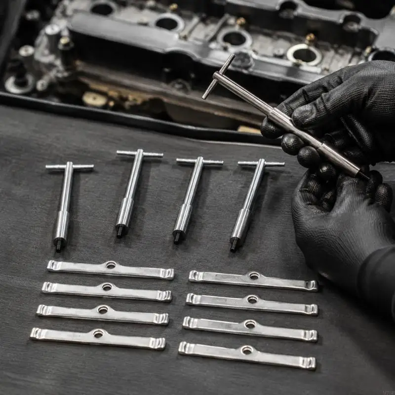 M76E Ersatz-Motorabdeckungs-Haltesatz für 283 327 350 Bolzenlaschen mit Aluminiumstangen und Gewindepfosten für den – Detail 8