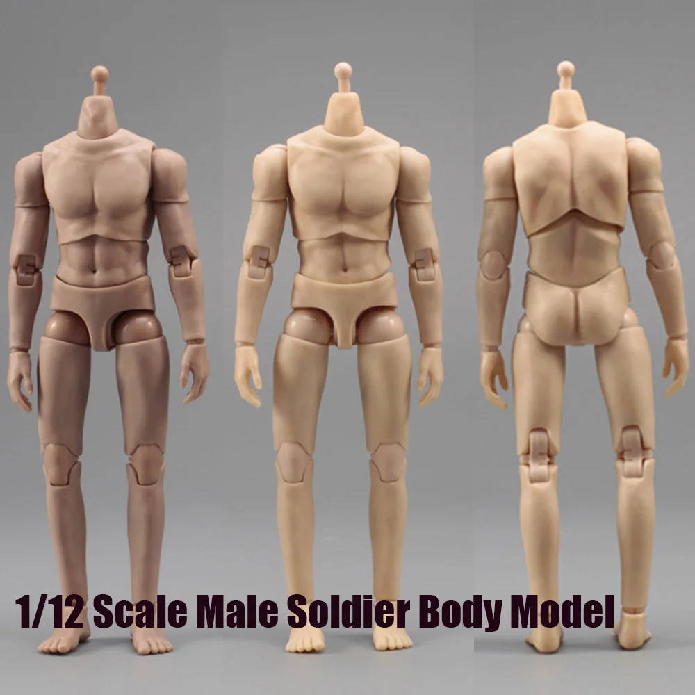 1/12 Men Soldier Body Artist Art Painting 6Inch Flexible Action Figure Sketch Draw Male Movable Joint Body Model Dolls Toys