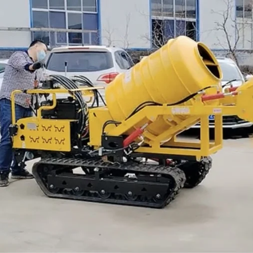 YG Customized Self Loading Mini Dumper Mini Loader Stand-driven Crawler Concrete Mixer Truck