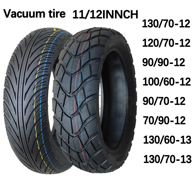 130/70-12 120/70-12 90/90-12 100/60-12 90/70-12 70/90-12 130/60-13 130/70-13 Neumático sin cámara para motocicletas scooters eléctricos