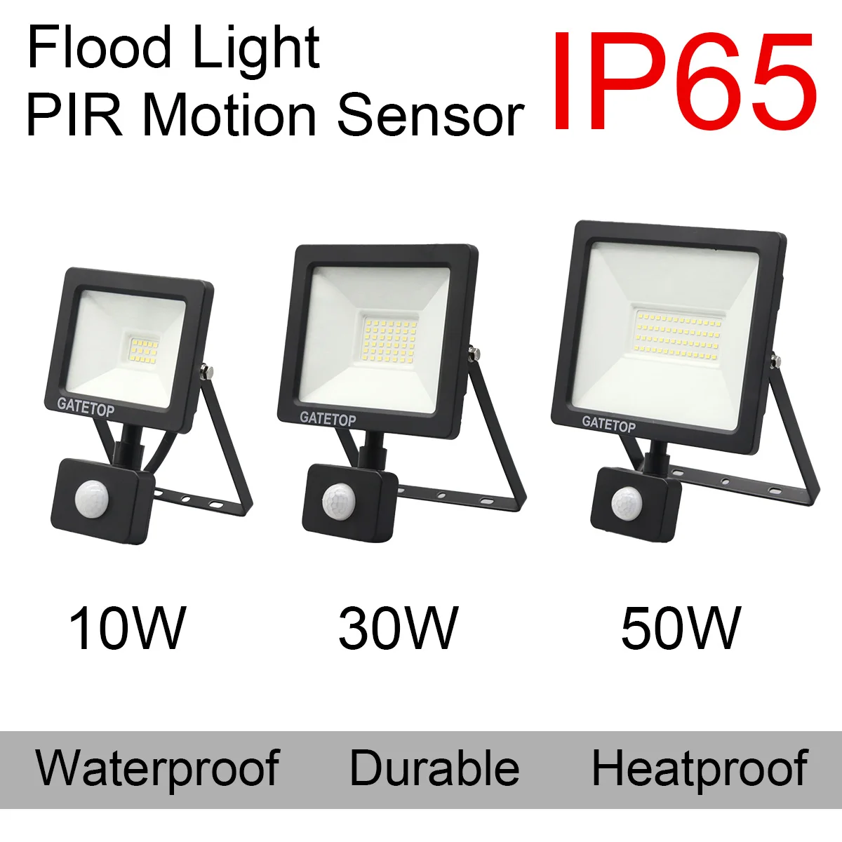 

RIP Motion Sensor LED Floodlight High Brightness 10W 30W 50WAC 220V Flood Light For Garden Street Outdoor Lighting