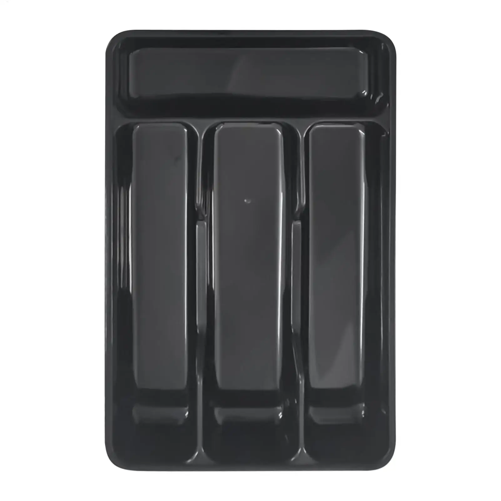 Silverware Tray for Drawer Flatware Organizer Compact Holder with 4 Compartment for Forks Cooking Kitchen Cabinet Countertop