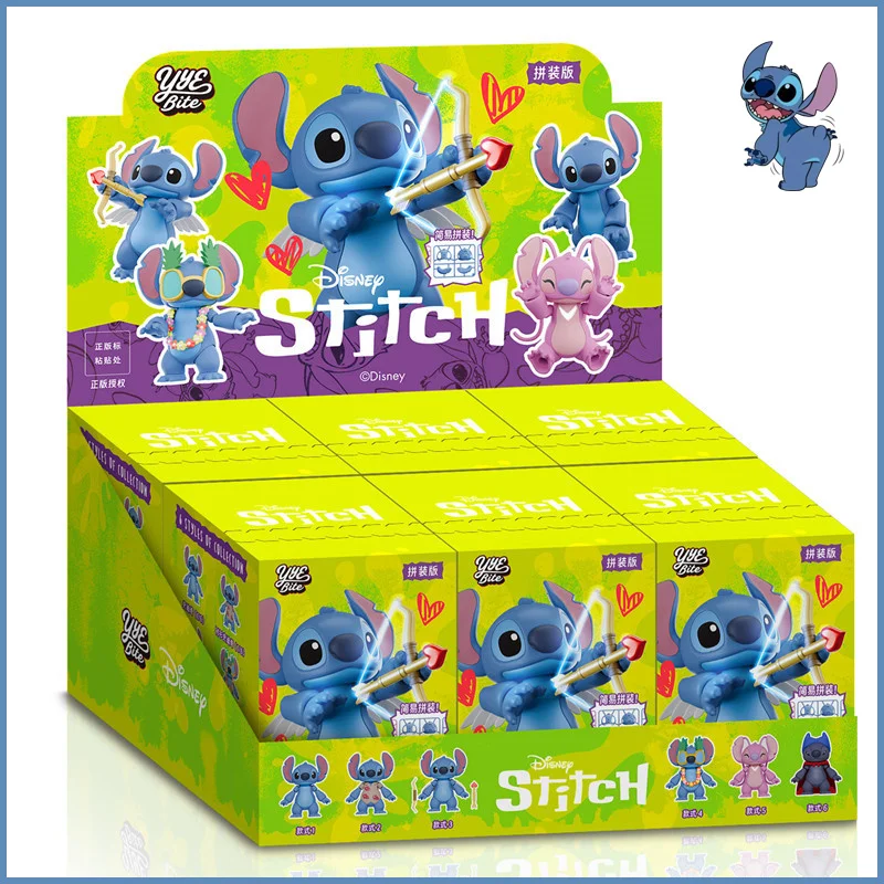 

Disney Stitch Building Assembly Blind Box Lilo & Stitch Puzzle Figurine Children'S Toy Joint Movable Model Mystery Box Gift Toys