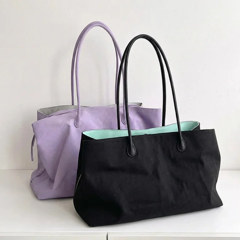 Korean Large Capacity Commuter Tote Bag Womens' Minimalist Versatile Shoulder Bag Multi-layer Waterproof Computer Bag