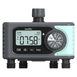 Timer per irrigatore a 4 zone Timer per acqua programmabile per tubo da giardino Timer per tubo esterno con sistema di irrigazione manuale con ritardo della pioggia