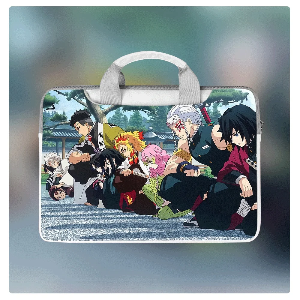 

Сумка-чехол для ноутбука с персонажами аниме «Истребитель демонов», 12, 13, 14, 15, 15,6, 16 дюймов, водонепроницаемая, ударопрочная, плюшевая, мультяшная, подарочная