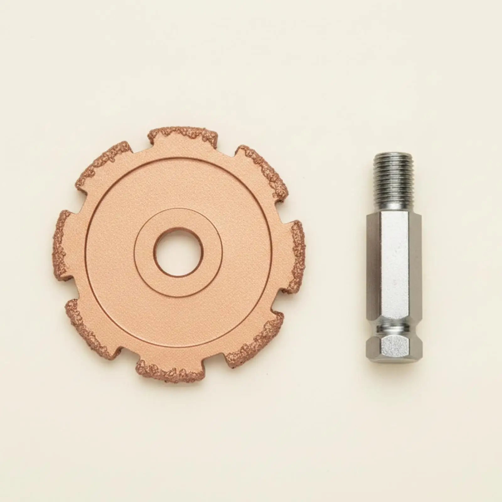 Toothed Polishing Wheel for Tire Repair Metal Grinding Disc 50mm with Low Speed Extension Rod
