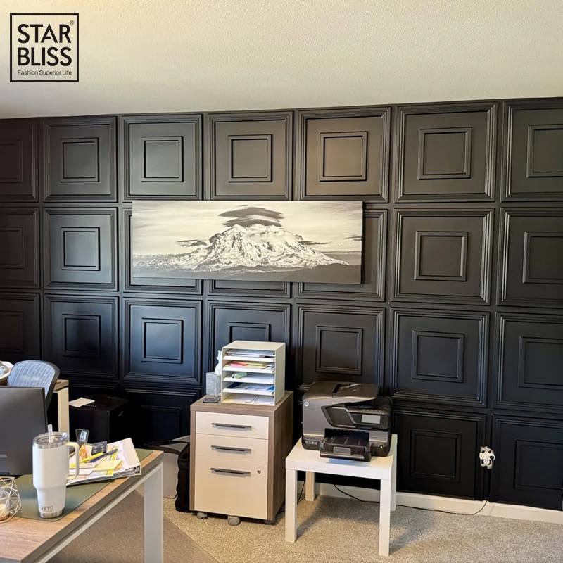 Pegatina de pared 3D de 30cm, azulejo DIY, papel tapiz 3D para habitación, baño, techo, renovación de paredes de casa, panel de pared geométrico 3D, no autoadhesivo