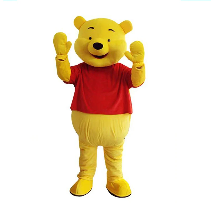 

Winnie Bear Walking Mascot Doll Costume The Pooh Bear Cosplay Cartoon Character Costumes Fancy Dress Suits Animal Carnival Props