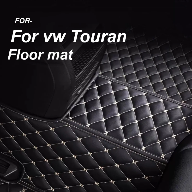 

LUXURY Leather Car Floor mats for vw Touran 2015 2014 2013 2012 2011 2009 2008 2007 2006 Carpets Rugs Pads Interior Accessories