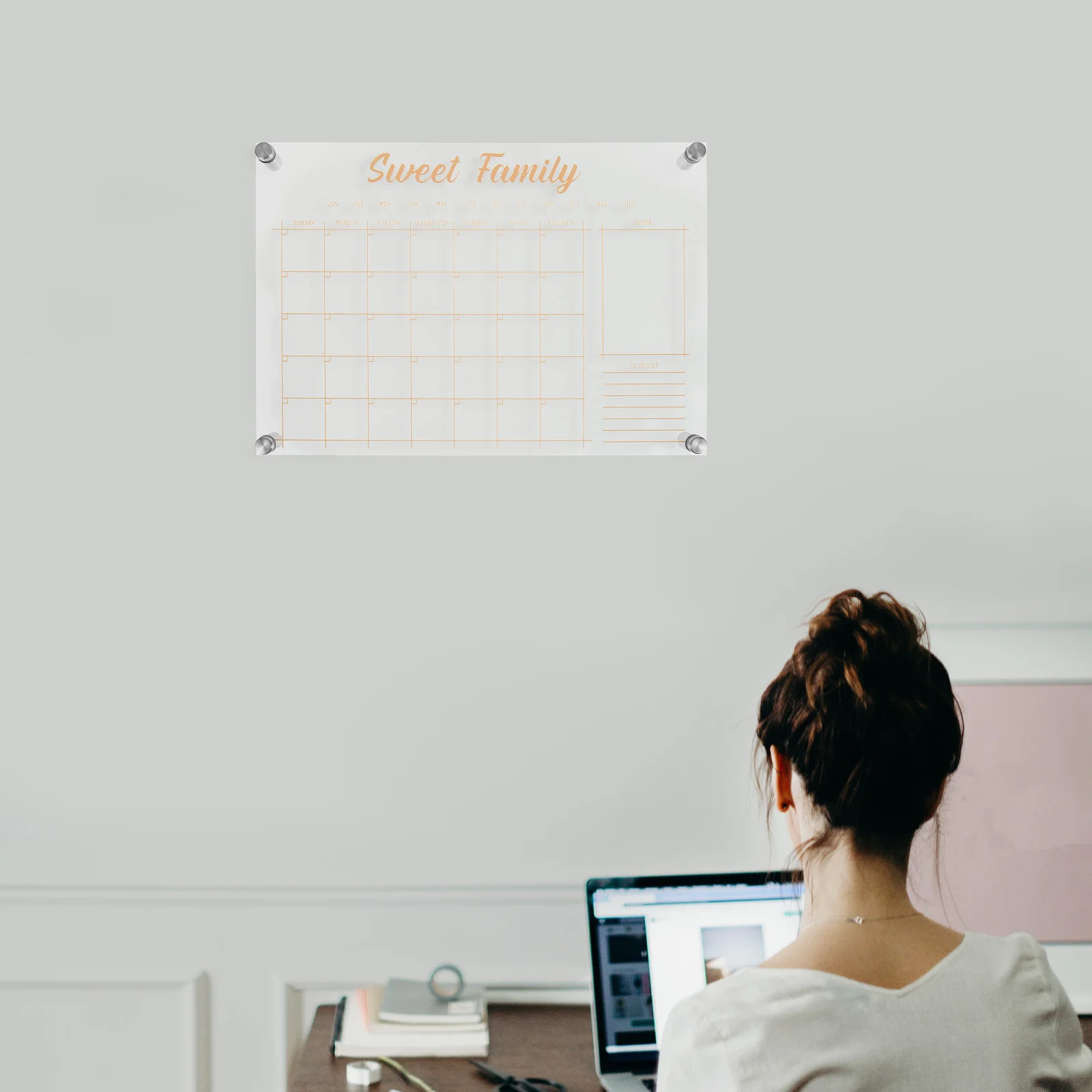 

1 Set Clear Acrylic Dry Erase For Fridge Refrigerator Calendar Magnetic Weekly Planner Desktop Organizer Message Board Acrylic