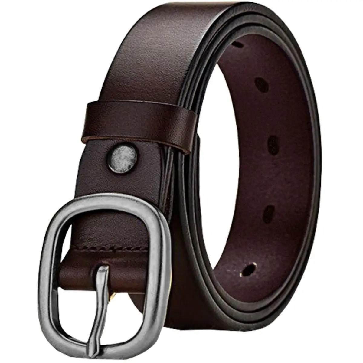 New high-end retro versatile casual needle buckle belt for women's simple matte youth jeans with business trend image 5