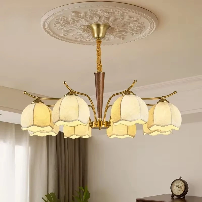 

Contemporary Pendent Lamp American Retro Led Living Room Restaurant Bedroom Study Villa Hotel Model Houses Chandelier