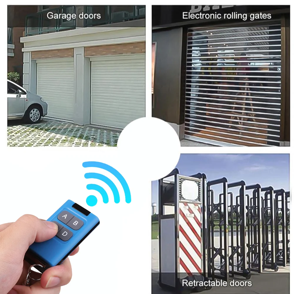 Garage Gate Door Opener Duplicator Universal 433mhz Copy Four Button Wireless Remote Control For Garage Flap Door