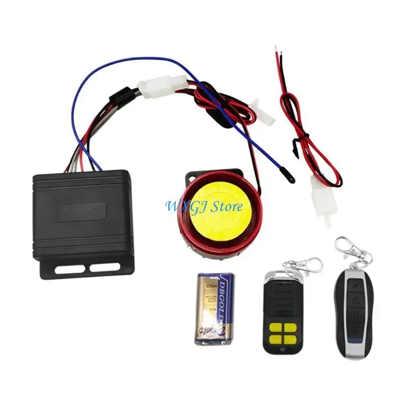 

37JE Motorbike Anti-Theft Alarm Security System Remote Control 125dB Horn for Scootor