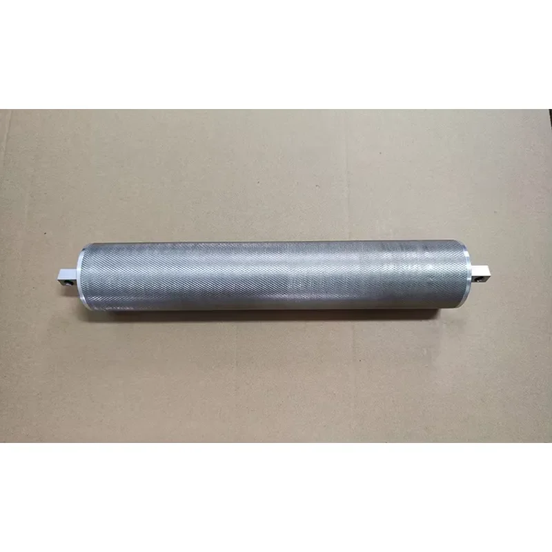 2026 DCBL 38 Conveyor Stainless Steel Knurled Rubber Covered Idler Conveyor Belt Electric Roller